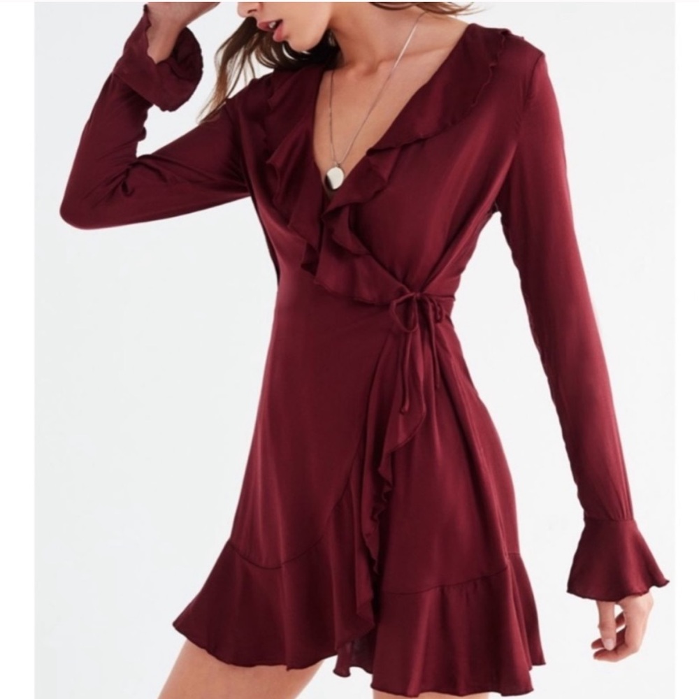 Urban Outfitters Wrap Dress in Red Wine / Maroon